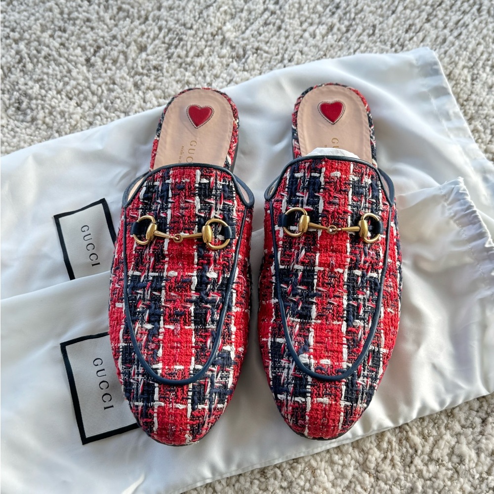 Gucci Princetown Tweed Mule
